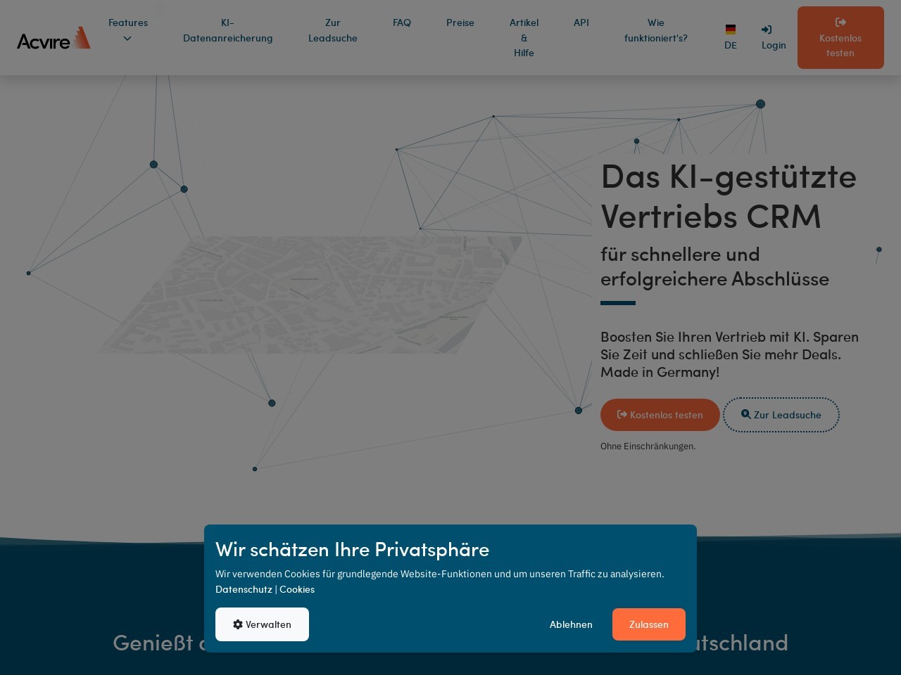 Acvire官网 – 一个优化销售管理的AI驱动CRM