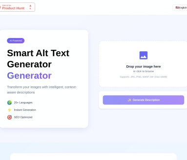 Smart Alt Text Generator官网 – 自动生成SEO友好的图像替代文本