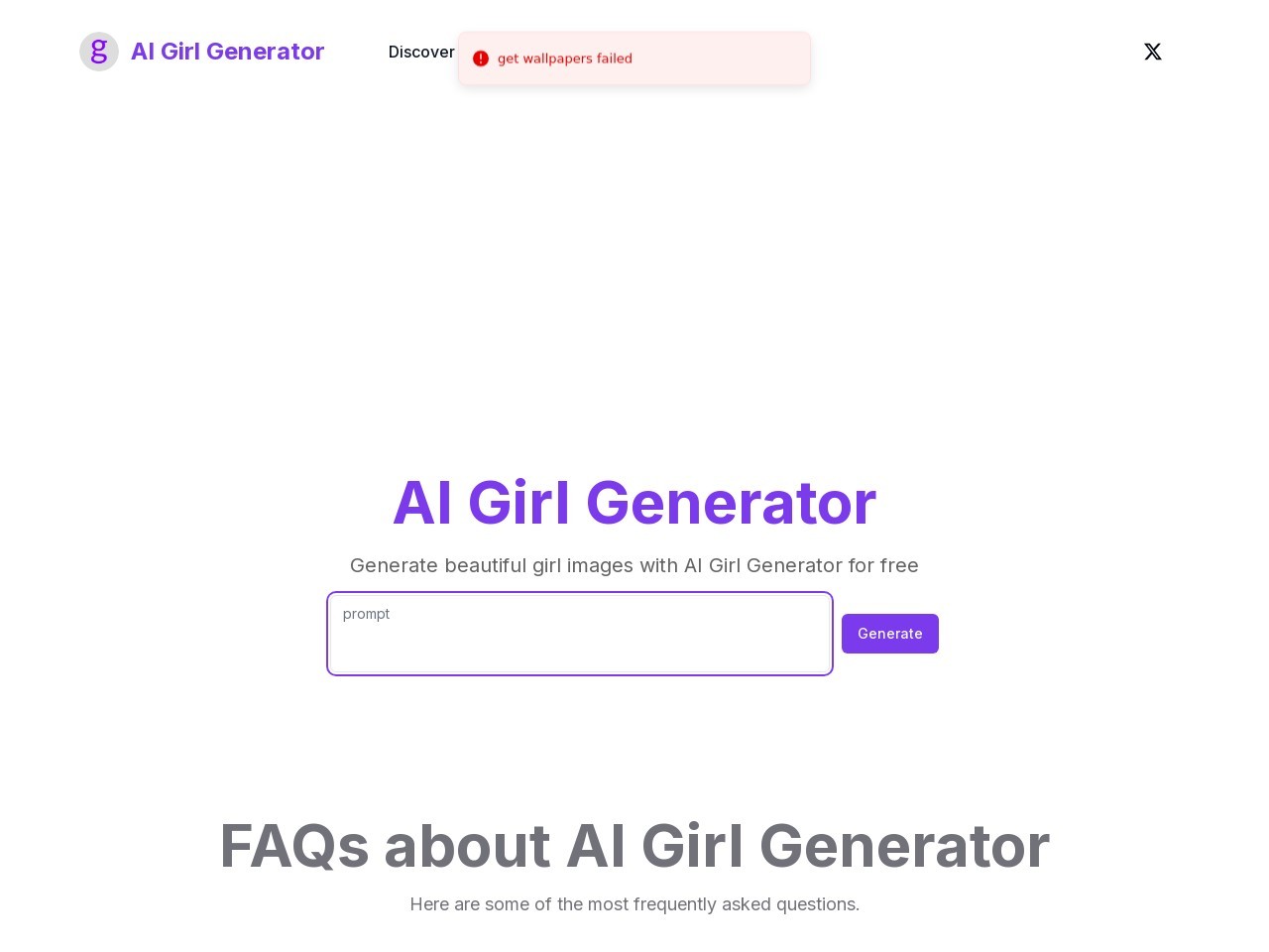 AI Girl Generator官网 – 将文字转换为美少女图像的工具