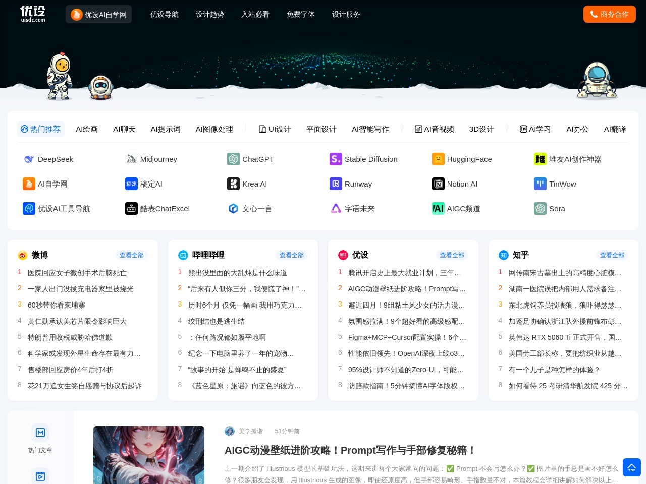 优设AI自学网官网 – AIGC内容学习平台