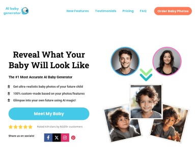 AI Baby Generator官网 – 预测未来宝宝外貌的AI工具