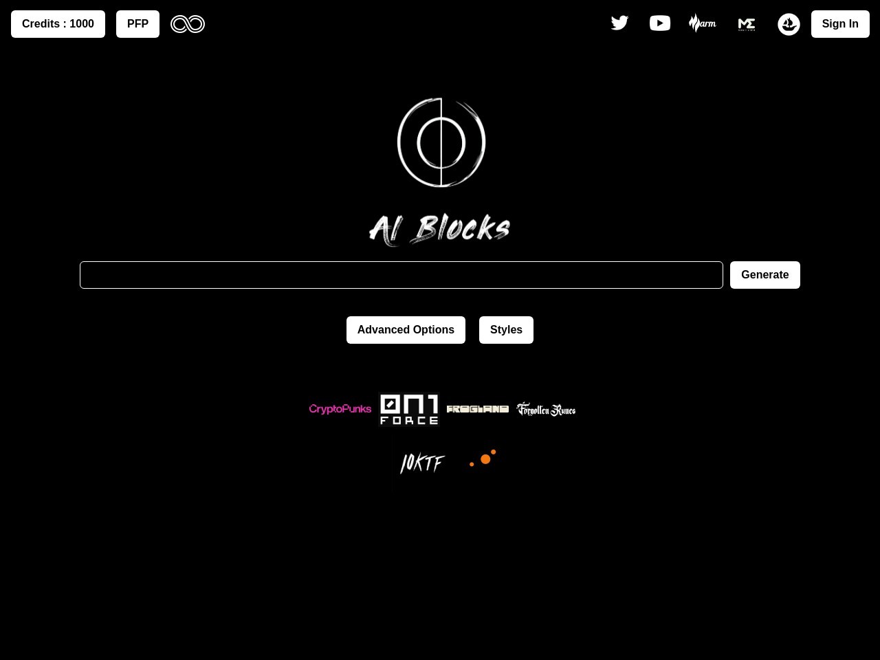 Aiblocks官网 – 利用AI生成图像的Web3平台