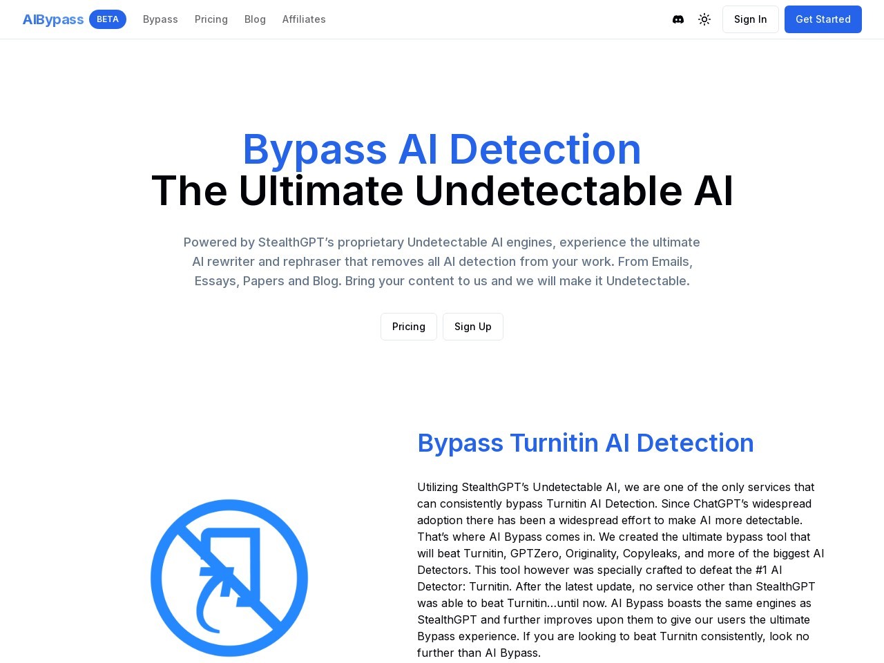AI Bypass官网 – 创新的AI内容重写工具