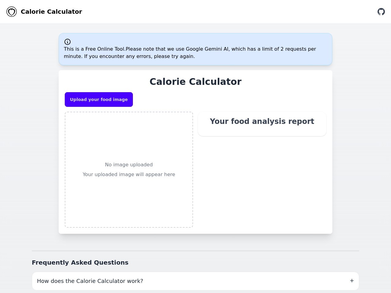 Calorie Calculator官网 – 智能食物卡路里识别与计算