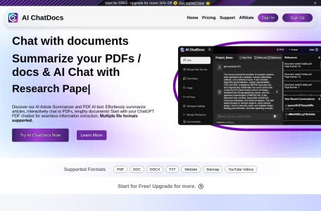 AI ChatDocs官网 – 用户友好的文档聊天机器人服务
