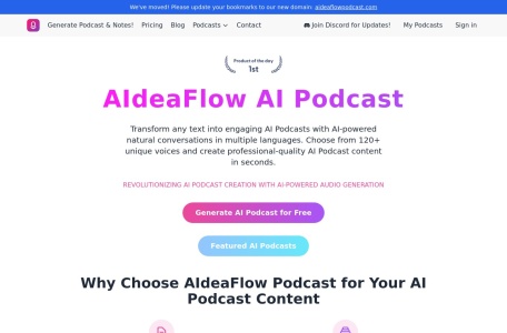 AIdeaflow：AI模拟嘉宾对话，轻松生成专业级访谈播客！
