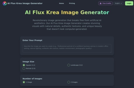 AI Flux Krea Image Generator