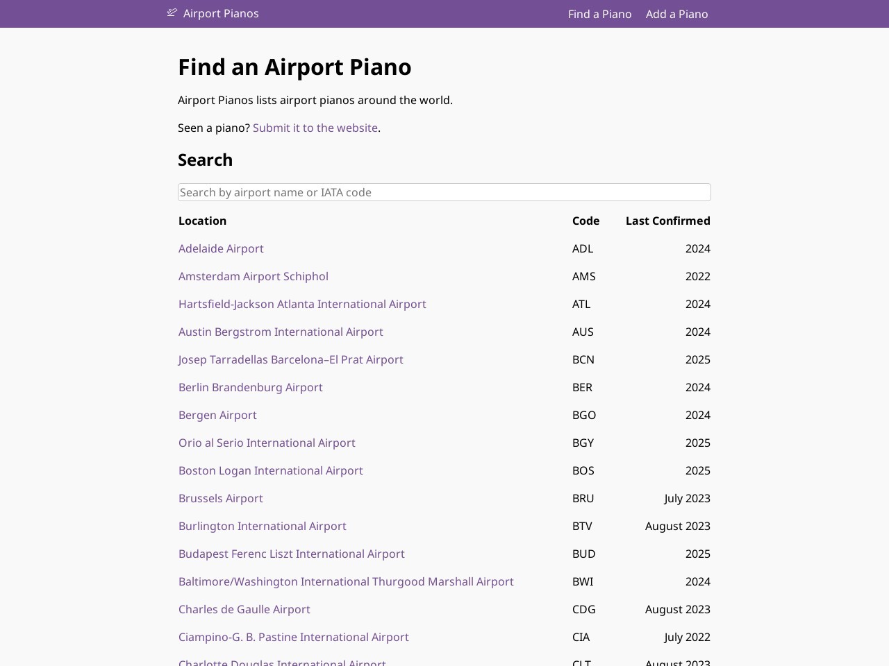 Airport Pianos官网 – 帮助机场获取捐赠钢琴