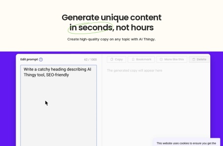 AI Thingy官网 – 强大的AI文本生成工具