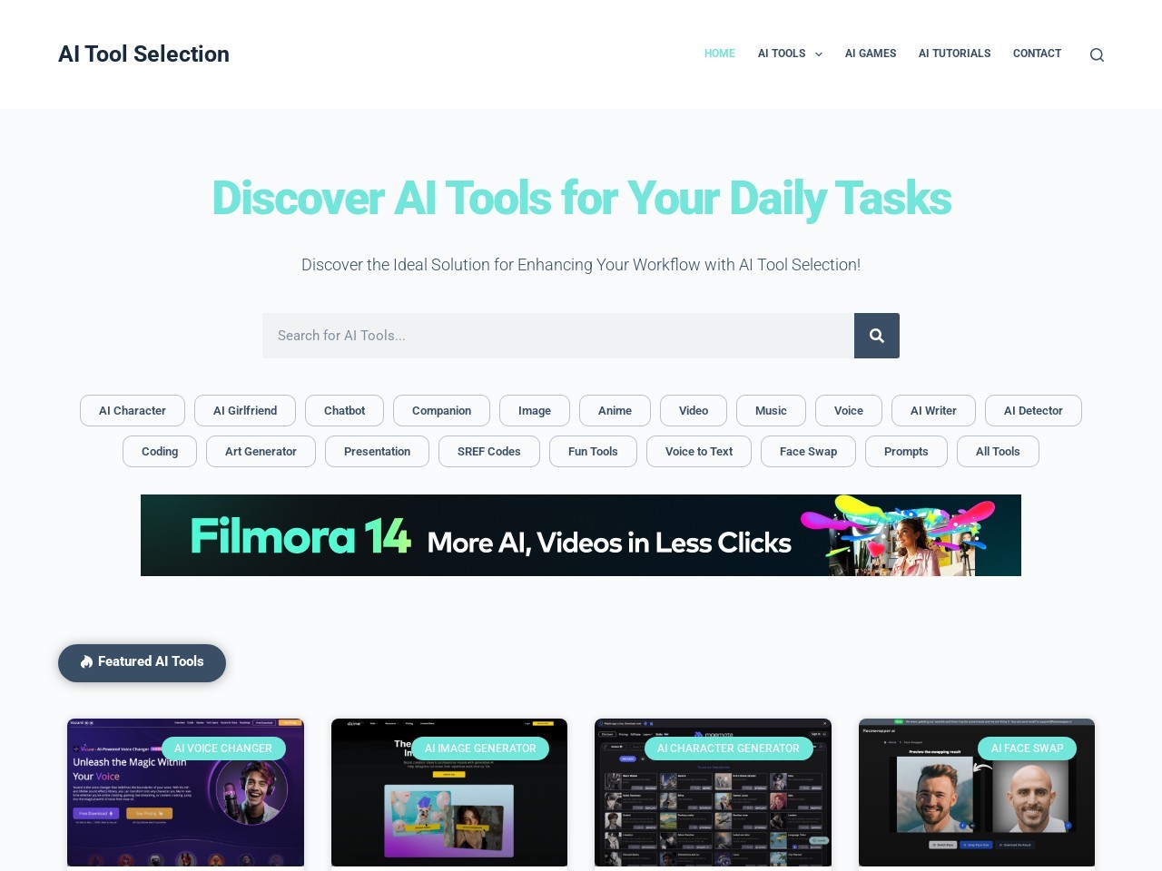 AI Tool Selection – Find Best AI Tools-发现最佳AI工具