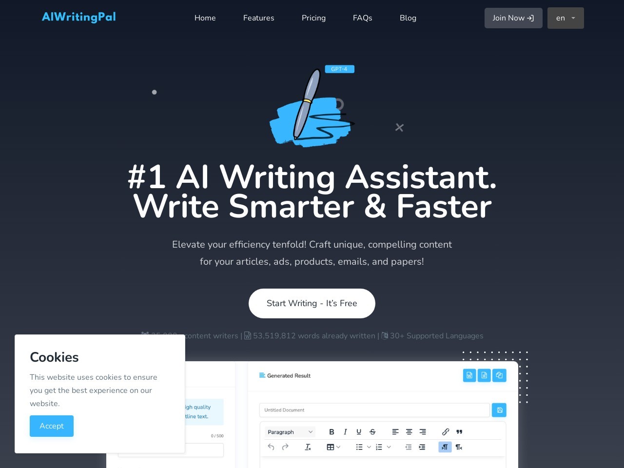AIWritingPal 智写助手官网 – 强大的AI内容创作工具