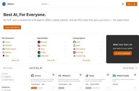 Altern：您的AI发现之门翻译站点
