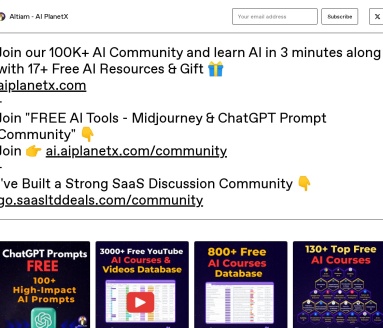 130+ Top Free AI Courses List官网 – 汇集了130+个顶级AI免费课程