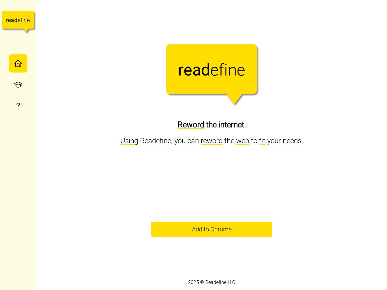 Readefine官网 – 改变在线阅读的浏览器扩展