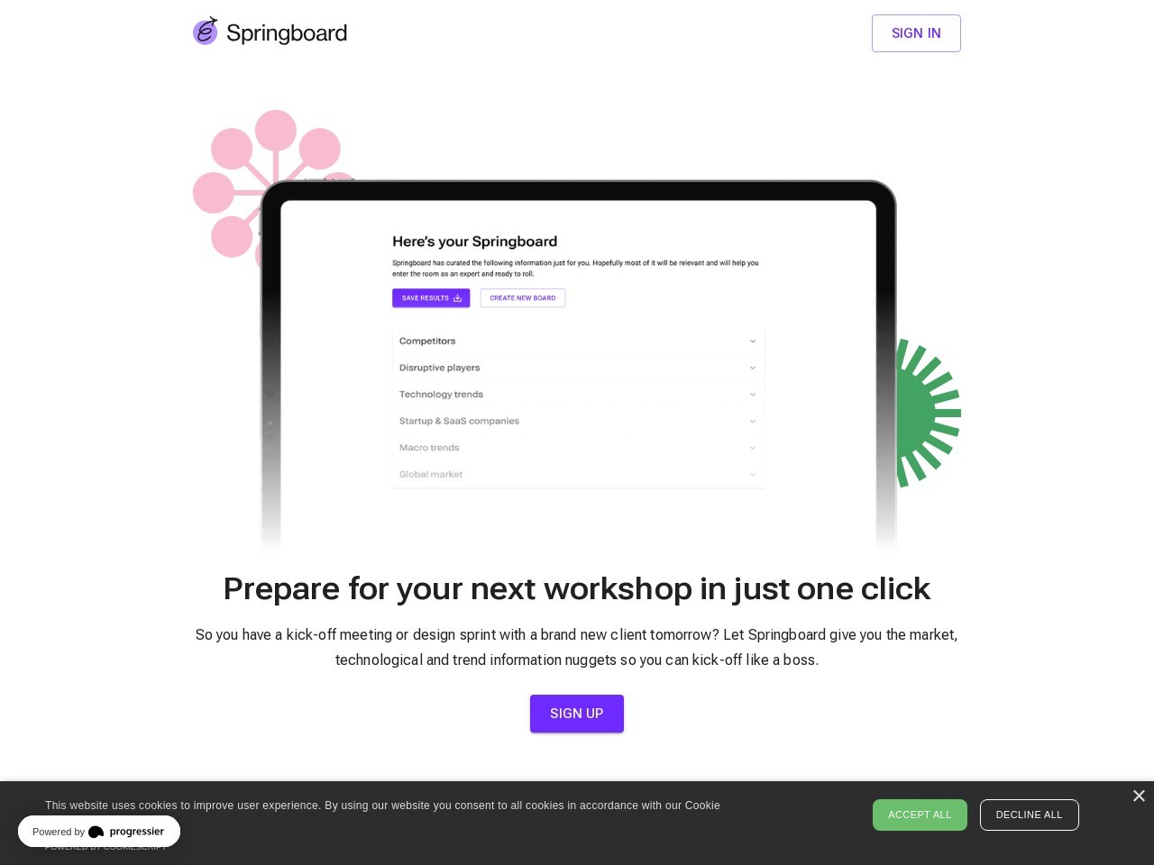 Springboard官网 – 为会议准备市场与技术信息的工具