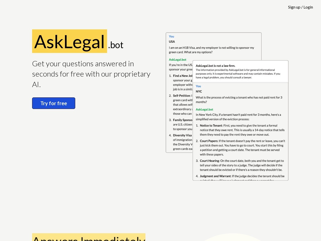 AskLegal.bot官网 – 免费快速获取法律问题解答