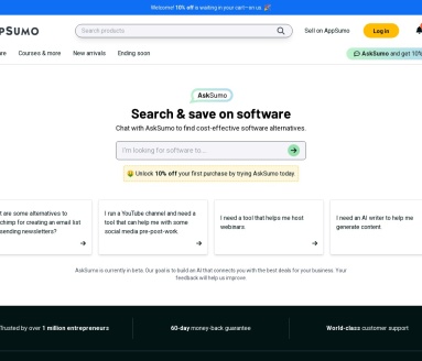 AskSumo官网 – 你的AI个人软件购物助手