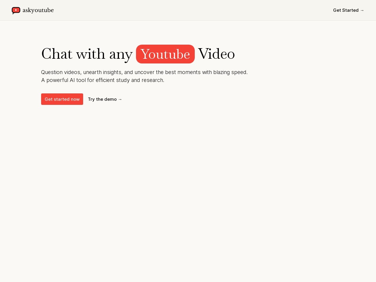 Ask Youtube