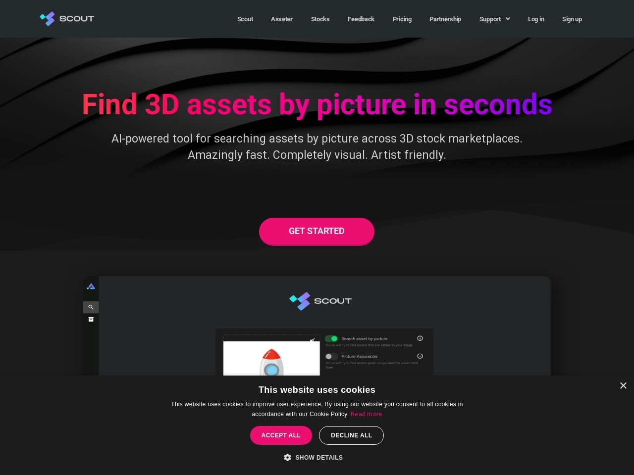 Scout by Asseter.ai官网 – 为CG艺术家打造的资产库软件