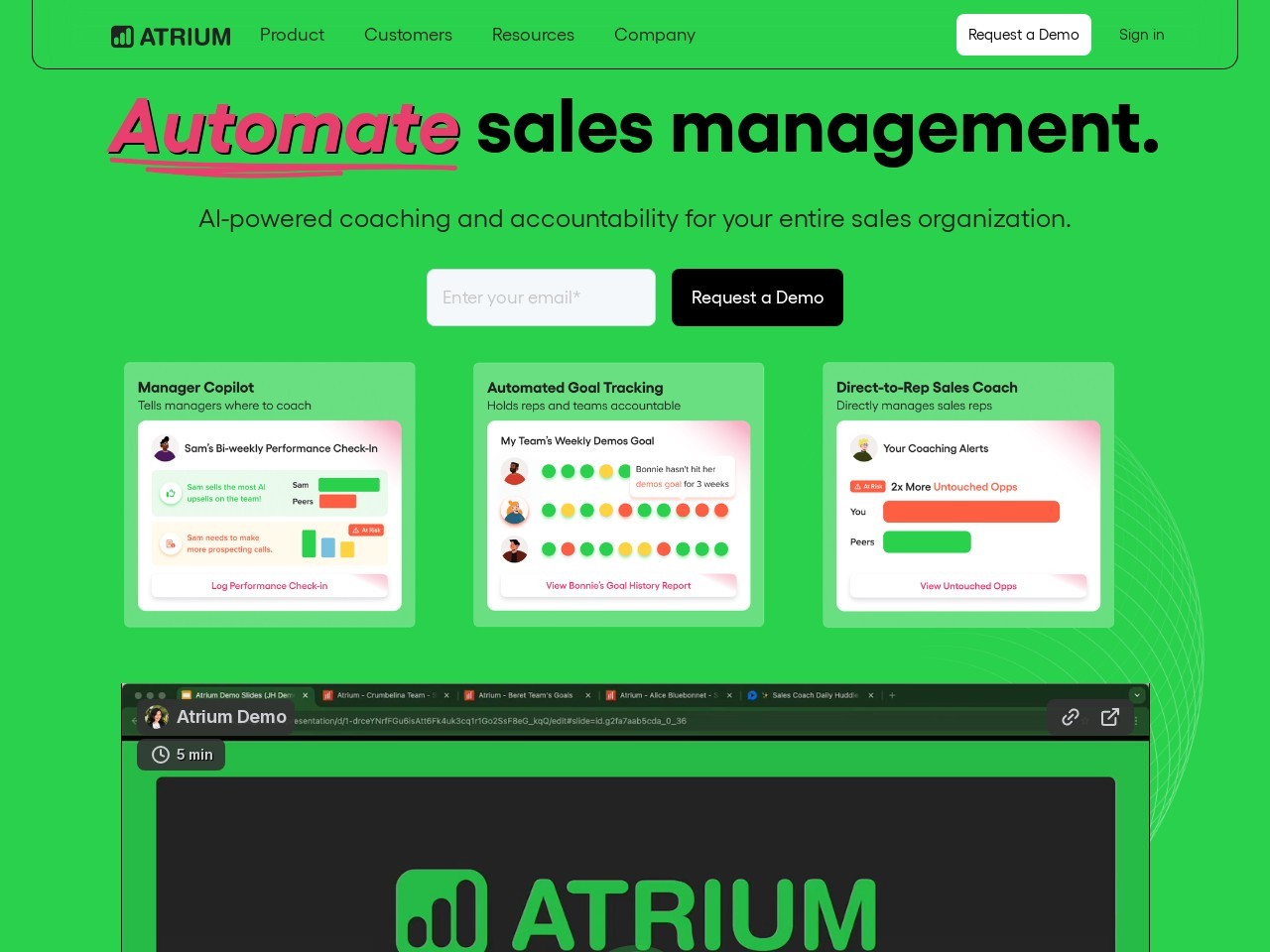 atriumhq.com官网 – AI销售管理解决方案