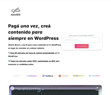 AutoSEO For WordPress官网 – 提升WordPress内容创作效率