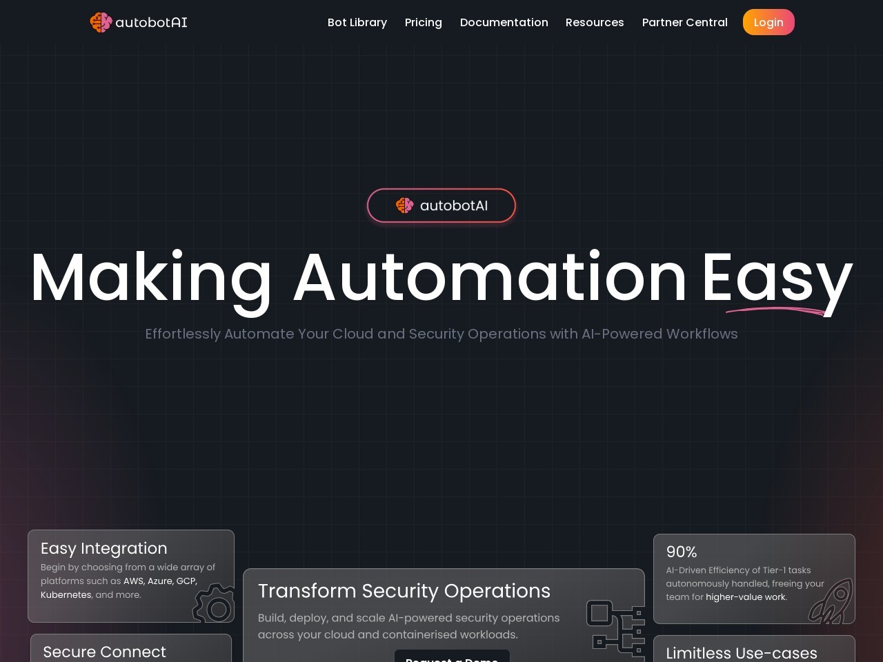 autobotAI官网 – 云安全操作的AI驱动自动化平台