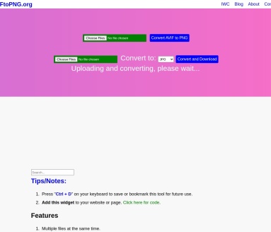 AVIF to PNG Converter