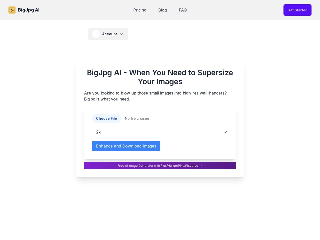 Bigjpg AI官网 – 卓越的图像放大工具