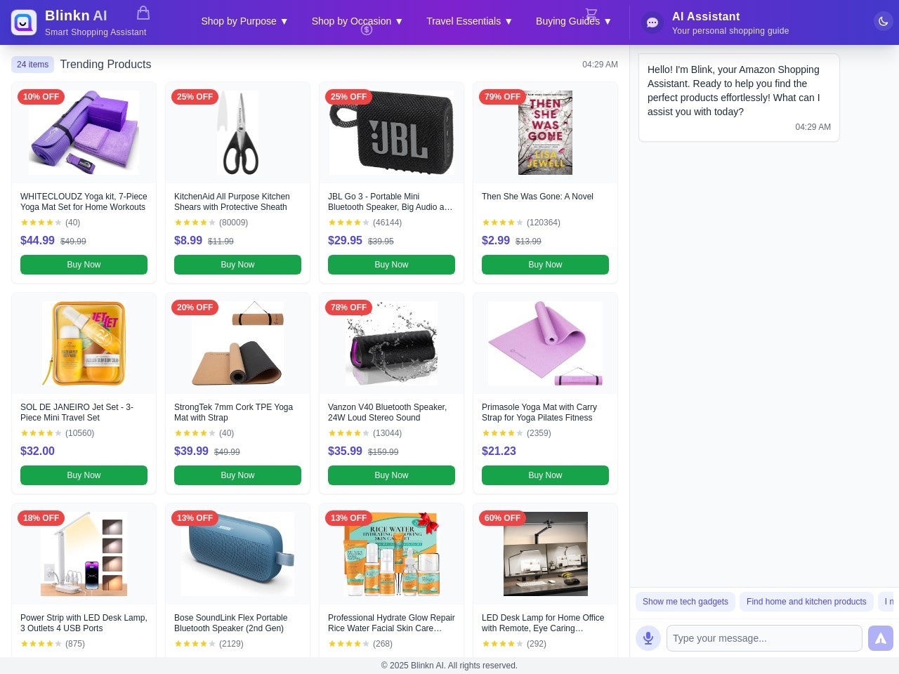 Blinkn.shop官网 – AI驱动的亚马逊购物助手