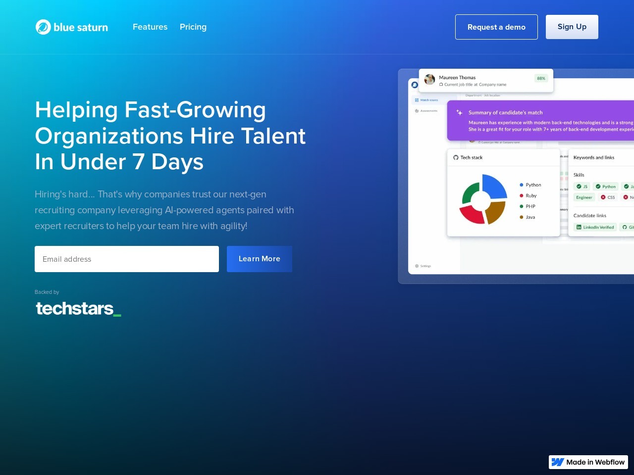 Blue Saturn – Recruiting co-pilot-招聘助手，快速筛选候选人