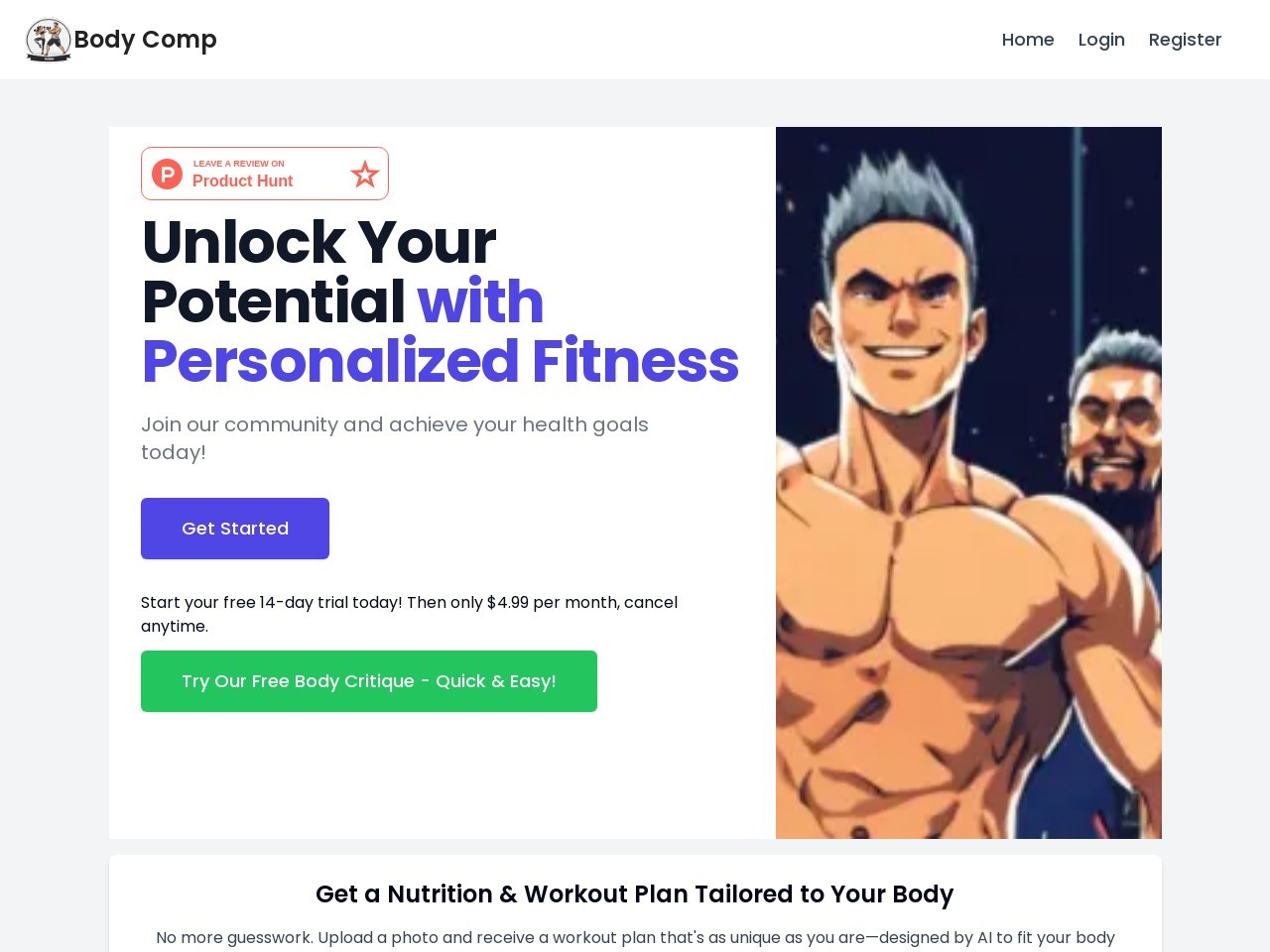 BodyCompAI官网 – 个性化健身与营养解决方案