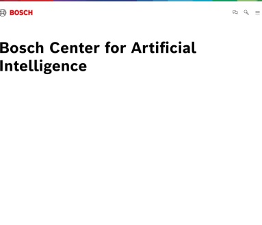 Bosch Center for Artificial Intelligence官网 – 博世人工智能研究中心