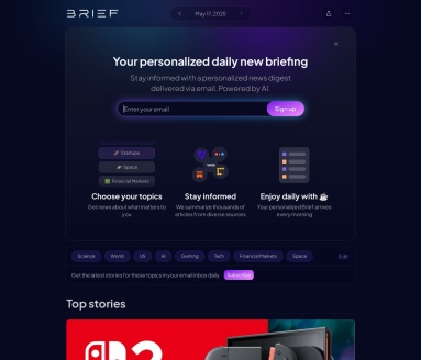 Brief官网 – 每日精选重要新闻摘要