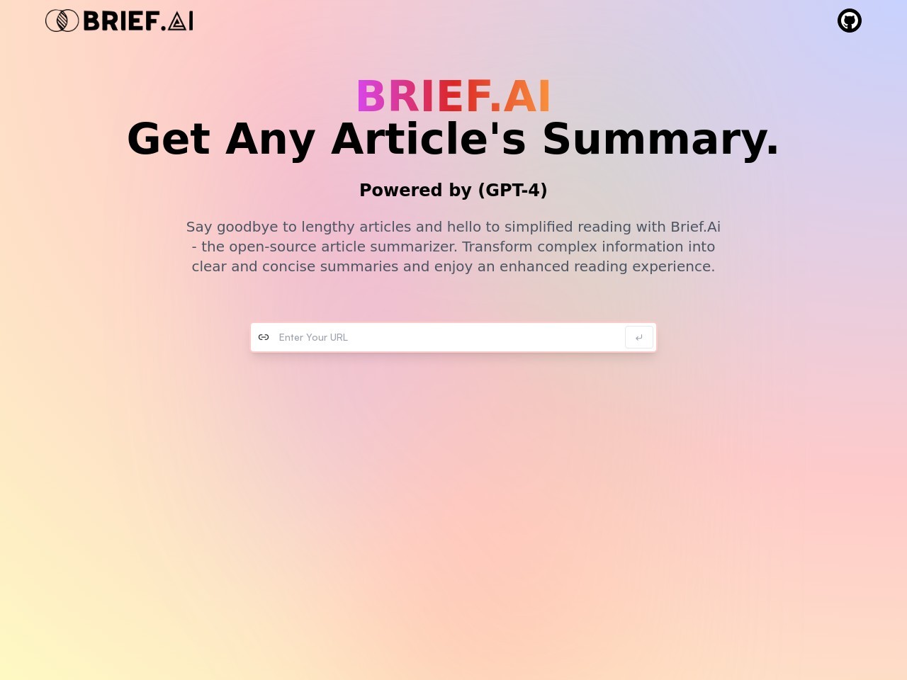 BRIEF.AI官网 – AI驱动的文章摘要工具