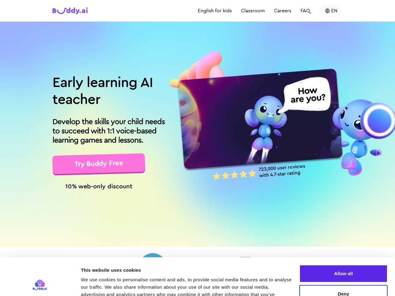Buddy’s Curriculum官网 – 孩子们的个人AI英语导师