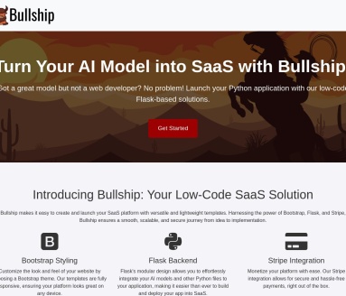 Bullship官网 – 将AI模型快速转化为SaaS产品