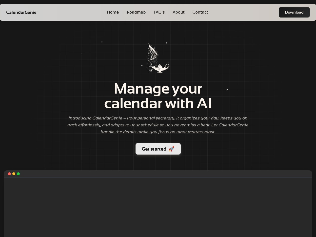 CalendarGenie官网 – AI智能日程管理助手