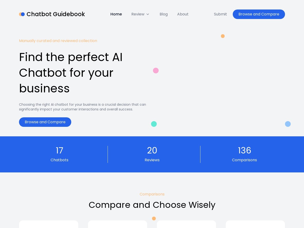 Chatbot Guidebook官网 – 帮助您选择合适的AI聊天机器人