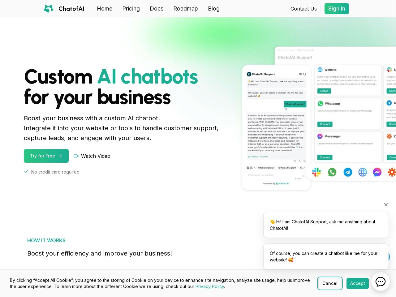 ChatofAI官网 – 轻松创建个性化AI聊天机器人