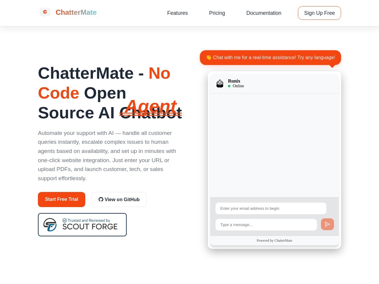 ChatterMate官网 – AI驱动的客户支持平台