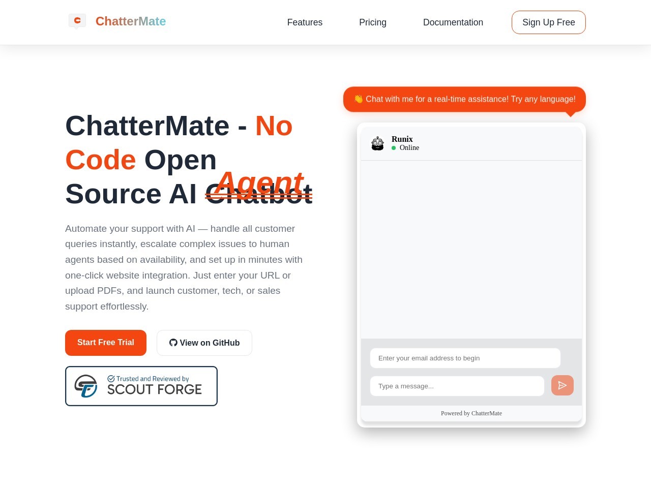 ChatterMate官网 – AI驱动的客户支持平台