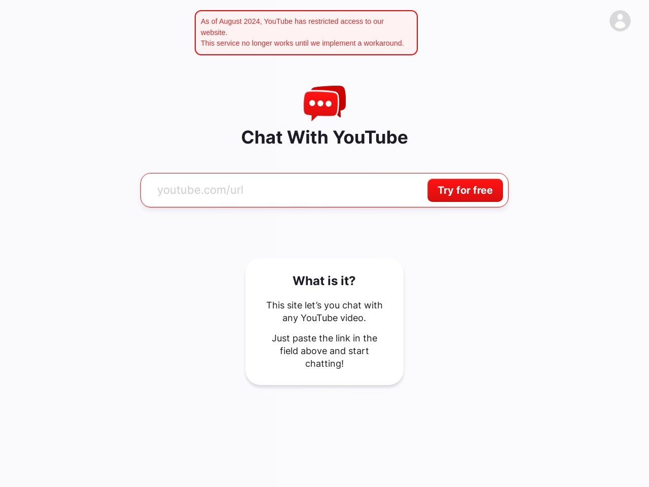 Chat With Youtube