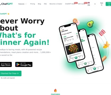 ChefGPT官网 – AI驱动的个人厨师