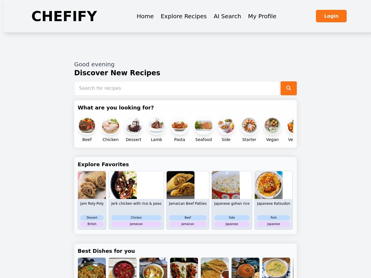 Chefify官网 – 你的食谱中心，轻松烹饪！