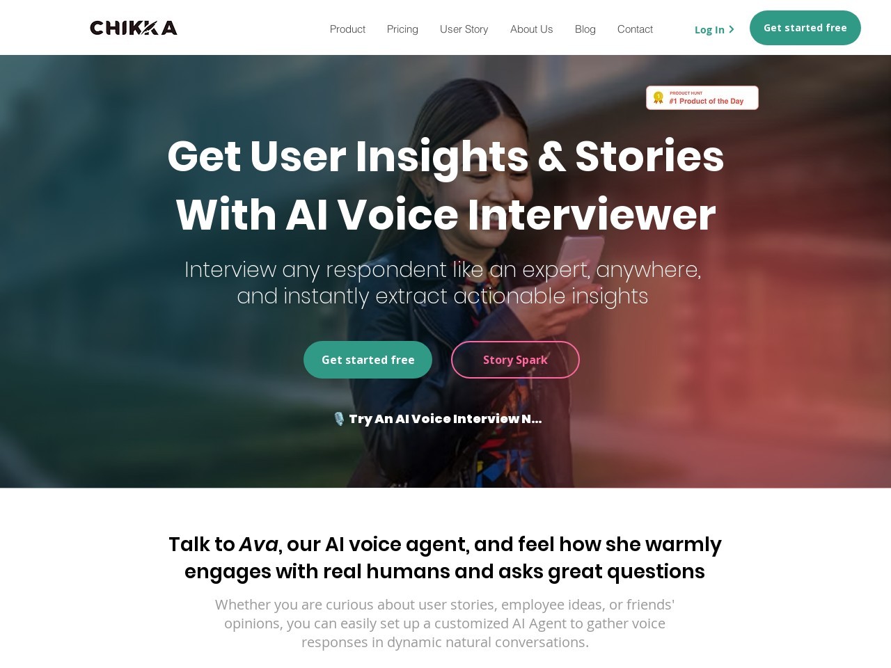 Chikka.ai官网 – AI语音访谈工具