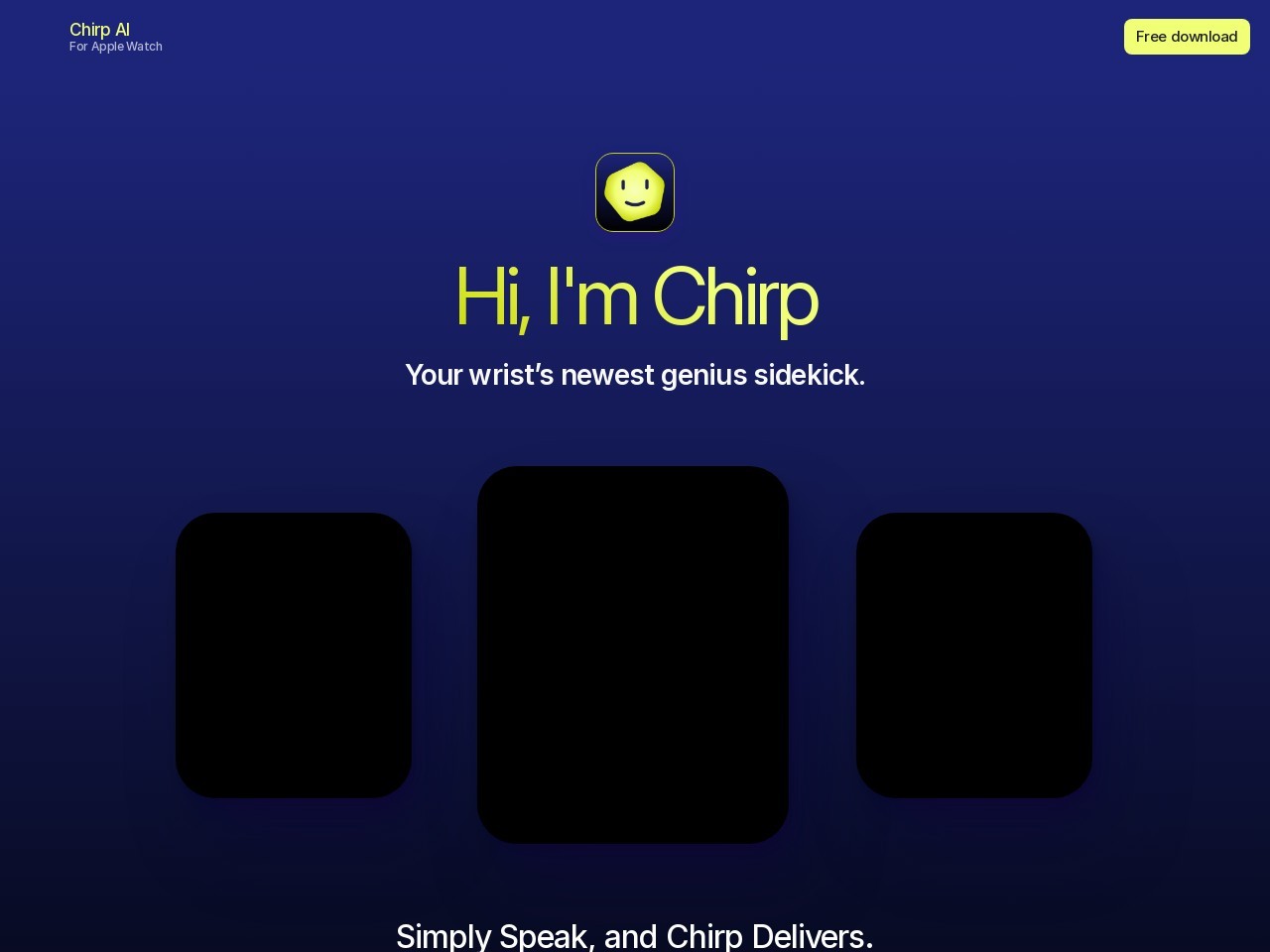 Chirp: AI for Apple Watch官网 – Apple Watch上的终极AI助手