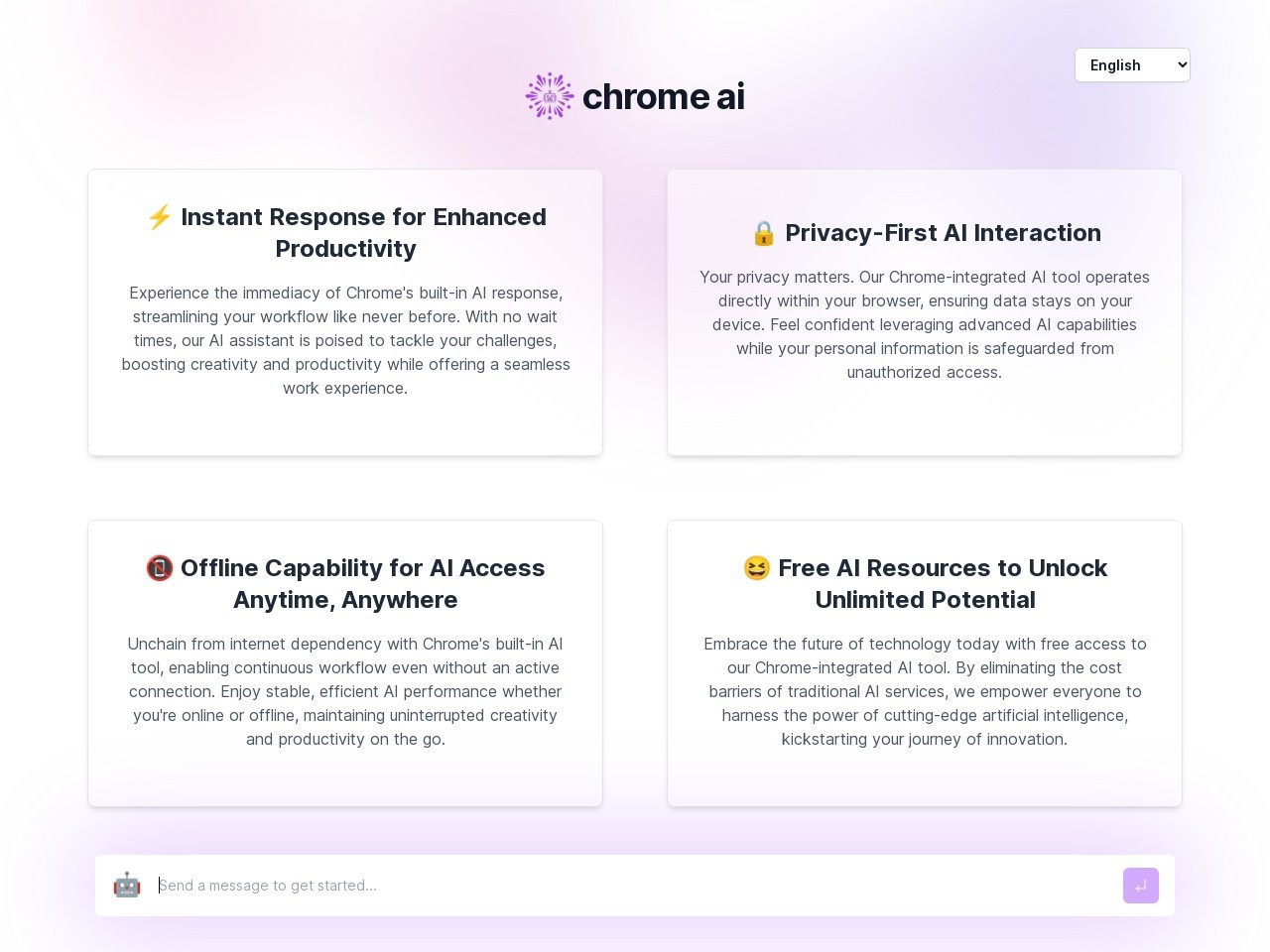 chrome-ai-Chrome浏览器内置AI模型的互动界面