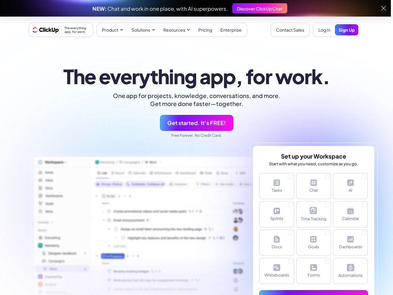 ClickUp官网 – 全面高效的生产力平台