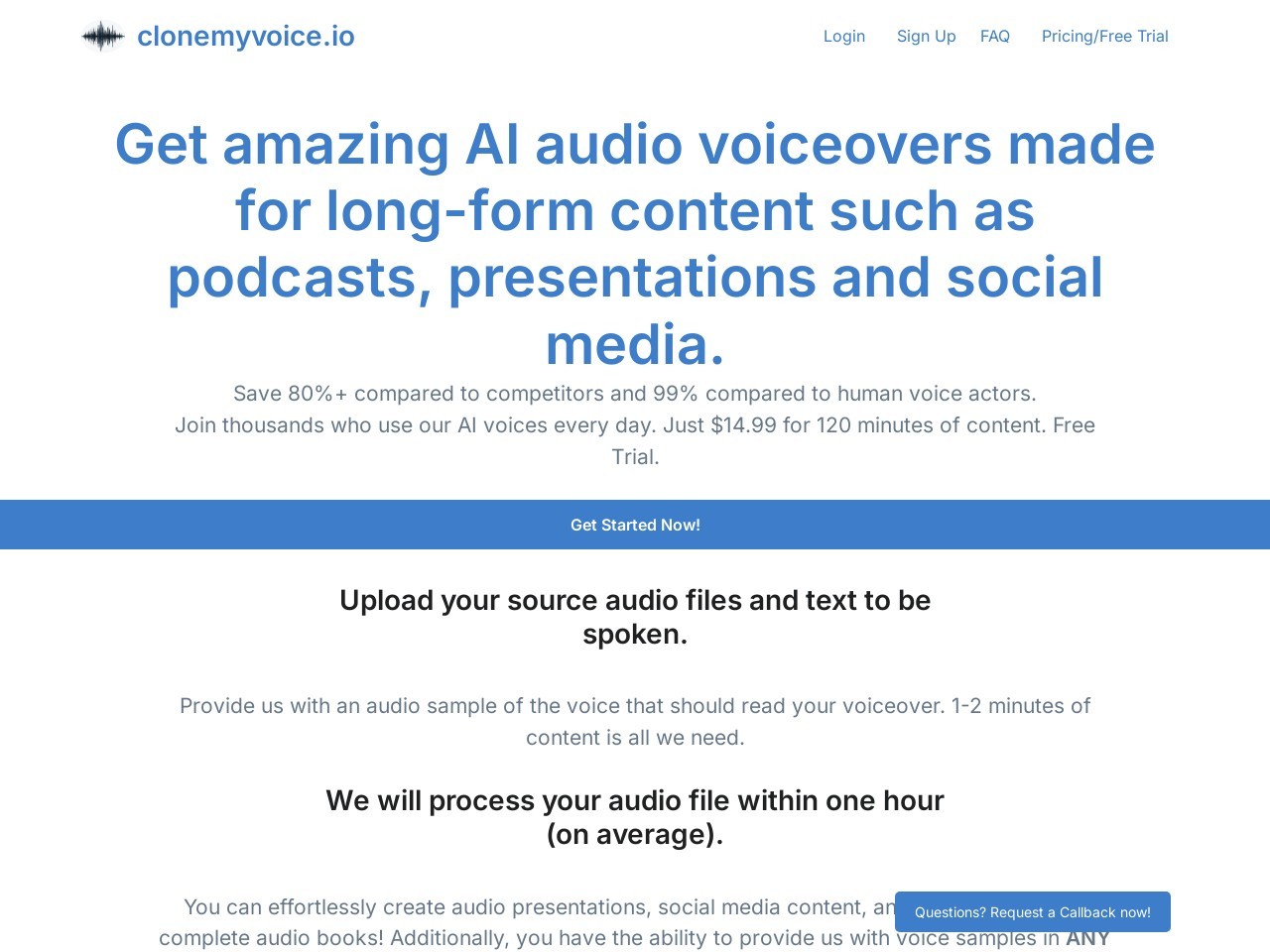 Clone Anyone’s voice in seconds with AI官网 – 快速克隆任何人的声音