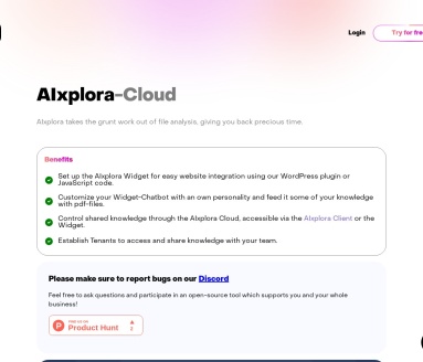 AIxplora Widget官网 – 可定制的聊天机器人小部件